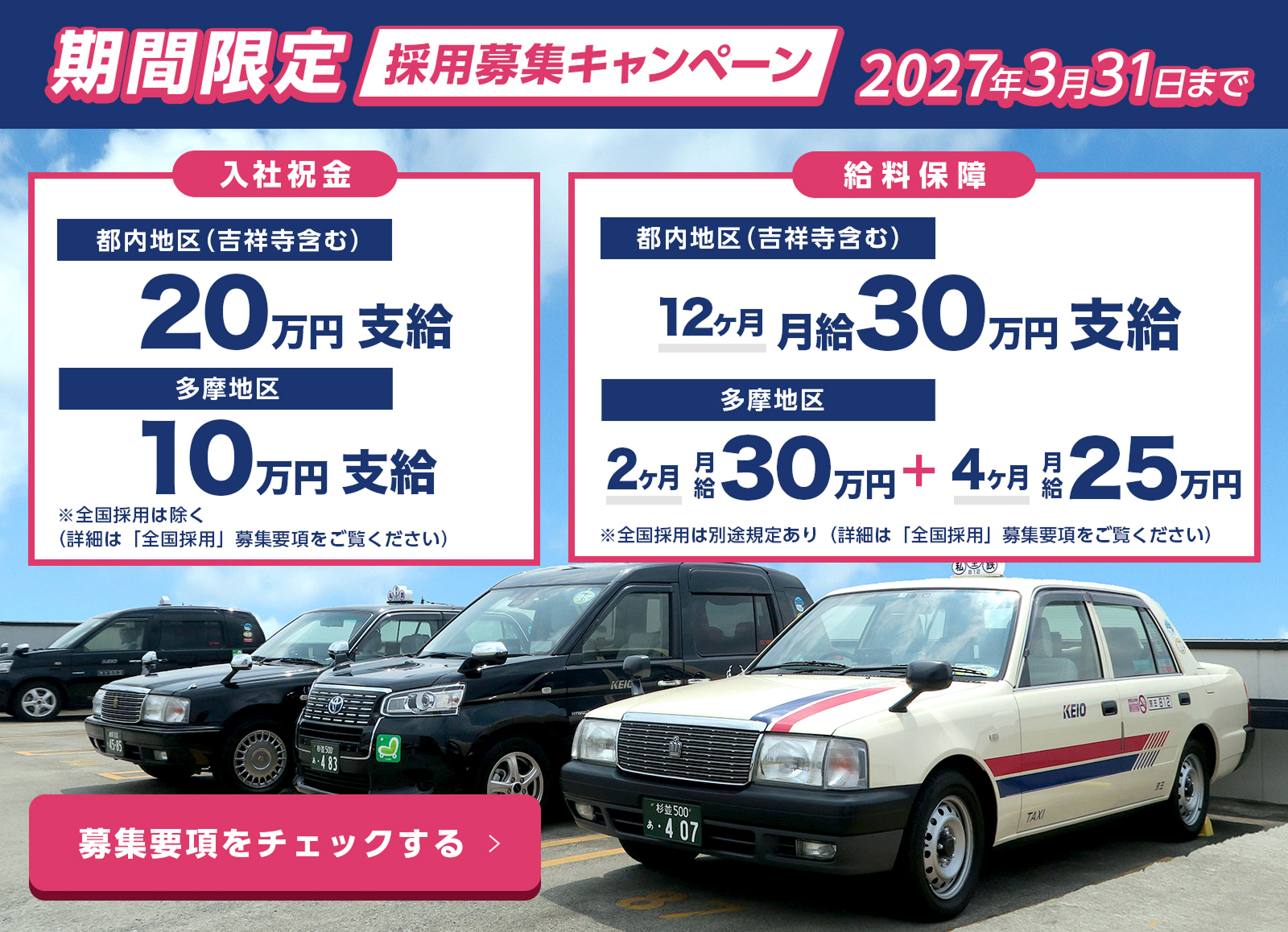 期間限定採用募集キャンペーン